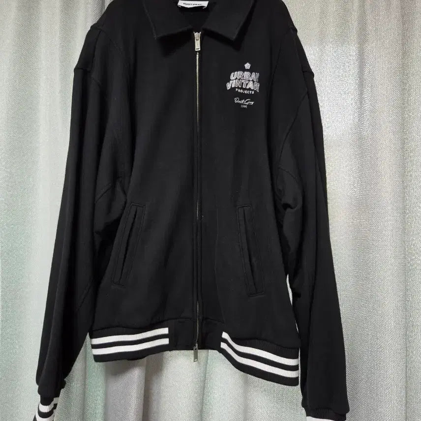 [BUNJANG] DUST GRAY Neck Collar Blouson Jacket Black / DUST GRAY 넥카라 블루종 자켓