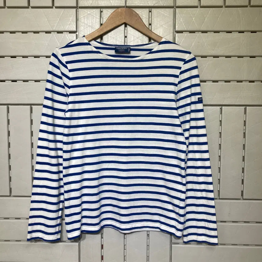 [BUNJANG] Saint James Striped Long Sleeve T-Shirt White / [S]여성 세인트제임스 스트라이프 긴팔티 화이트 0928