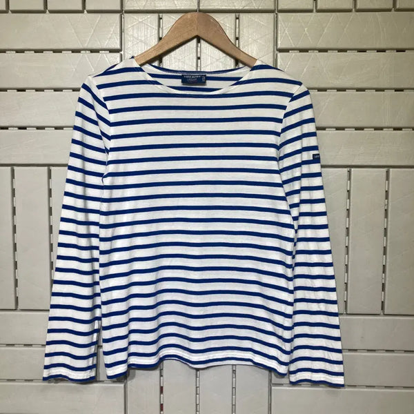 [BUNJANG] Saint James Striped Long Sleeve T-Shirt White / [S]여성 세인트제임스 스트라이프 긴팔티 화이트 0928