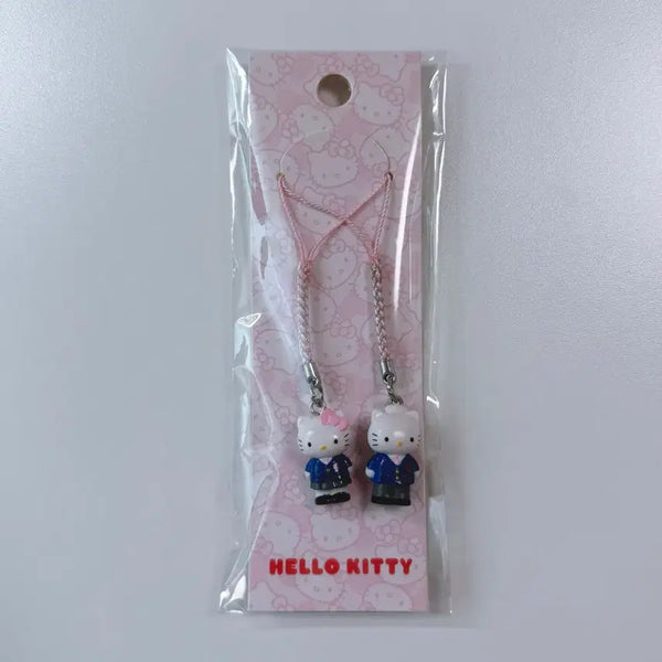 [BUNJANG] Hello Kitty 50th Anniversary Uniform Kitty Strap Keychain / 헬로키티 50주년 팝업 교복키티 스트랩 키링