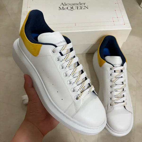 [BUNJANG] Alexander McQueen Oversized Sole Sneakers White Navy Pop Yellow / 새상품(280)알렉산더맥퀸 오버솔 스니커즈 화이트 네이비팝옐로우