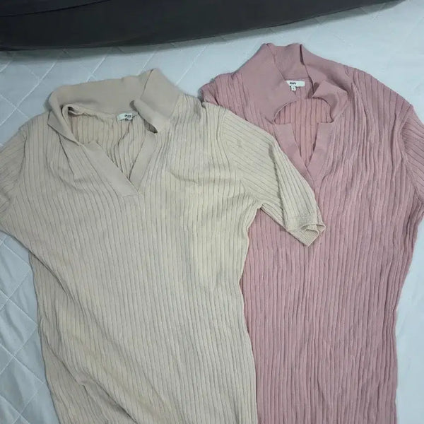 [BUNJANG] Jaju Knit Dress Bundle (Beige L, Pink L) / (미착용) 자주 니트 원피스 베이지 L & 핑크 L 일괄