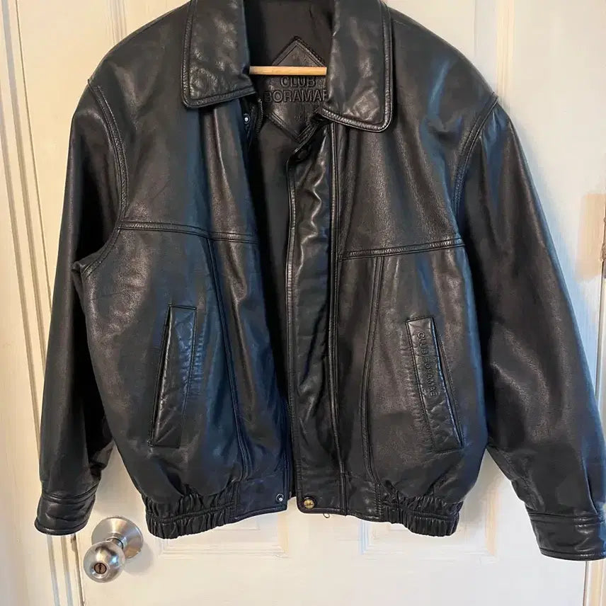 [BUNJANG] Club Sorano Leather Jacket Black M / 클럽 소라노 레더 자켓 블랙 m