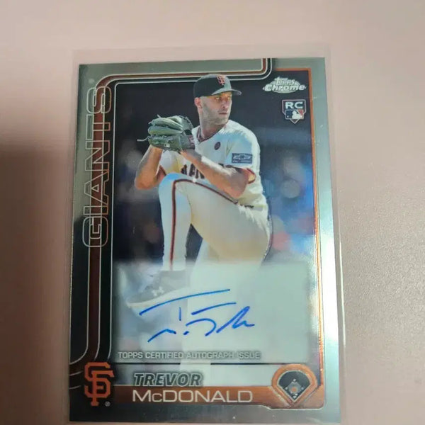 [BUNJANG] Trevor McDonald 2025 Topps Chrome Rookie Auto / 샌프란시스코)트레버 맥도날드 2025 탑스크롬 루키 오토