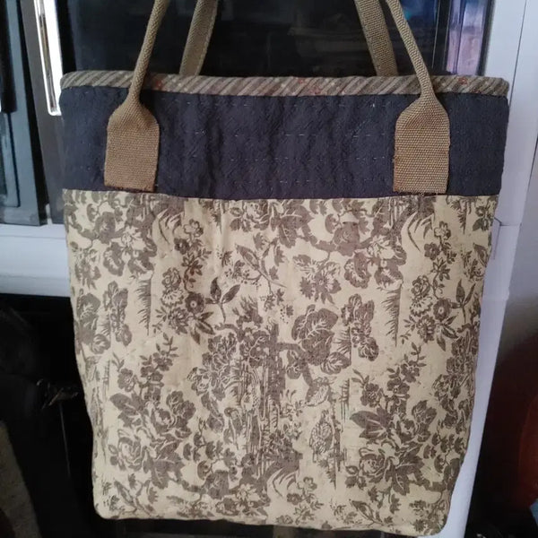 [BUNJANG] Handmade Quilted Tote Bag Floral Pattern / 퀼트핸드메이드 토트가방