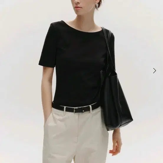 [BUNJANG] SIE Abel Boat Neck T-Shirt Black / 시에 아벨 보트넥 티셔츠 블랙 sie (택제거도 하지 않은 상품)