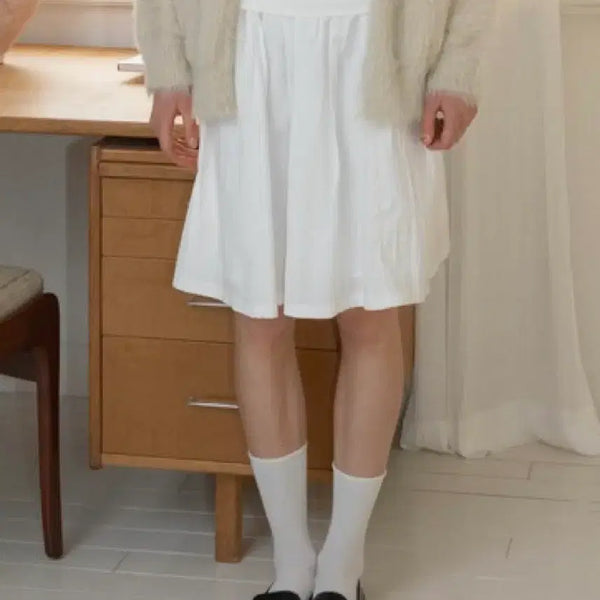[BUNJANG] Headment Mori Banding Skirt White / 헤더먼트 모리 밴딩 스커트 화이트 새상품