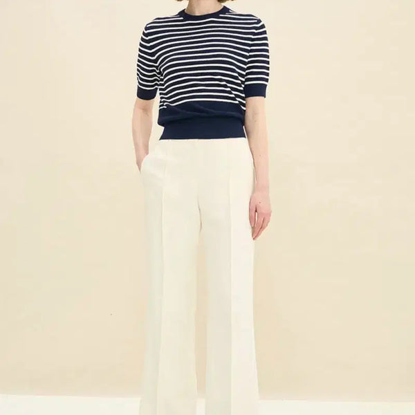 [BUNJANG] Time by Hansem Slit Bootcut White Pants / [새제품] 한섬 타임 time 슬릿 부츠컷 화이트 팬츠