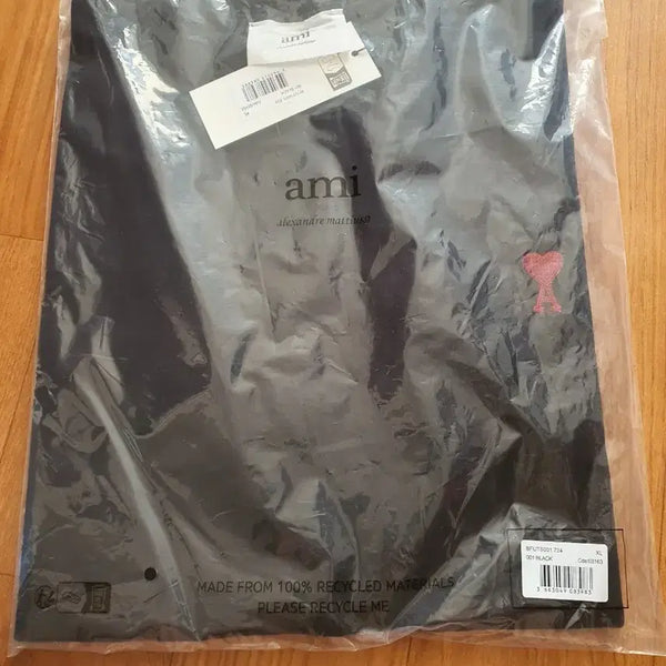 [BUNJANG] AMI Black T-Shirt XL / 아미 반팔티 블랙 XL