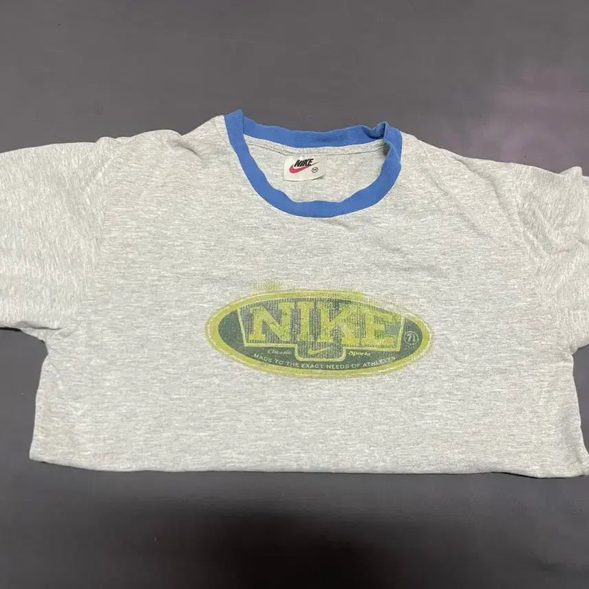 [BUNJANG] Nike Swoosh T-Shirt Gray/Blue / 나이키 스우시 반팔 티셔츠 그레이/블루