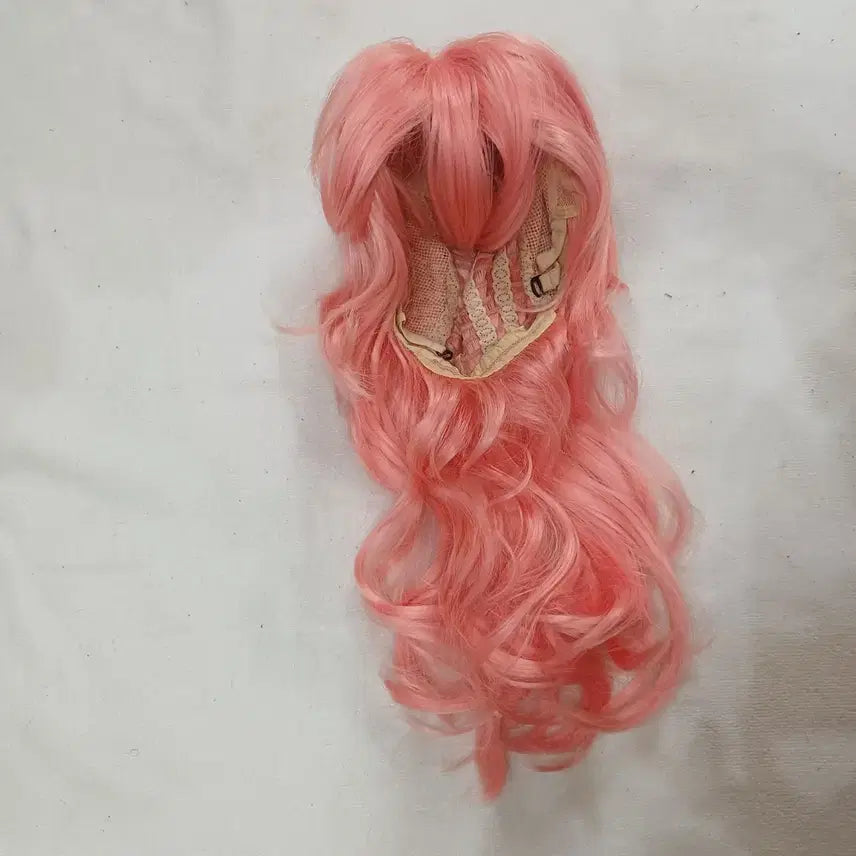 [BUNJANG] Pink Wave Mid-Length Cosplay Wig / 핑크색 웨이브 중간길이 가발 코스프레