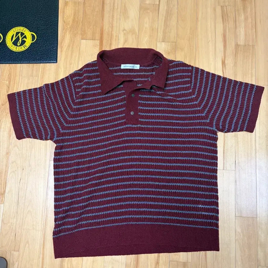 [BUNJANG] Intempomood Burgundy Stripe Knit / Intempomood 버건디 스트라이프 니트