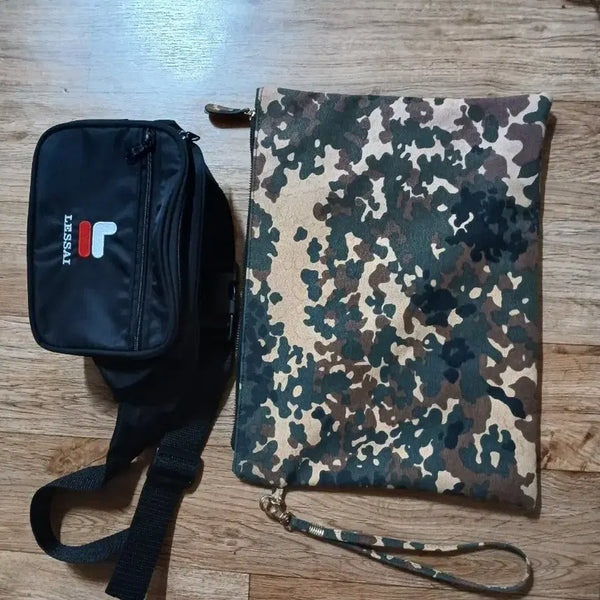 [BUNJANG] Leccy Hip Bag & Camo Pouch Set / 르싸이 힙색 / 카모 파우치