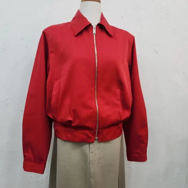 [BUNJANG] Red Blouson Jacket / 빨간색 블루종 자켓