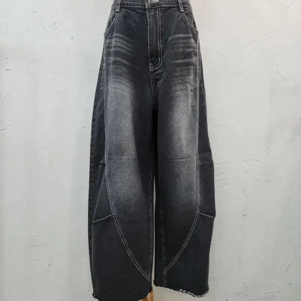 [BUNJANG] Wide Fit Denim Pants Grey / 와이드 데님 팬츠 그레이