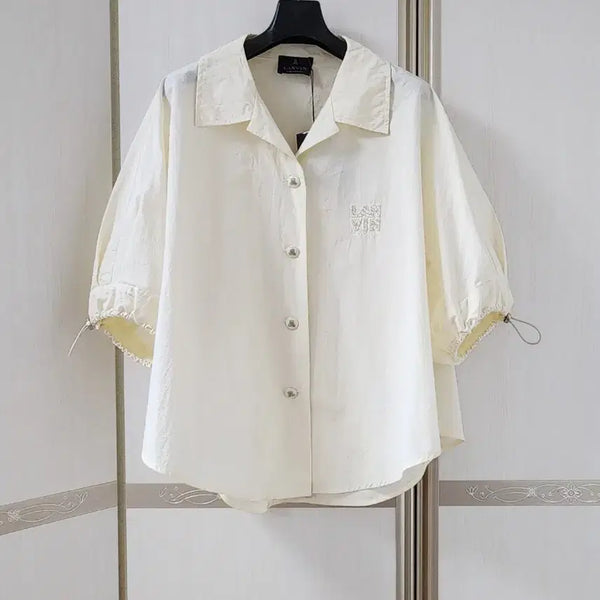 [BUNJANG] Lanvin Collection Dolman Sleeve Beaded Shirt / 한섬 랑방컬렉션 돌먼 슬리브 비딩 셔츠. 새상품