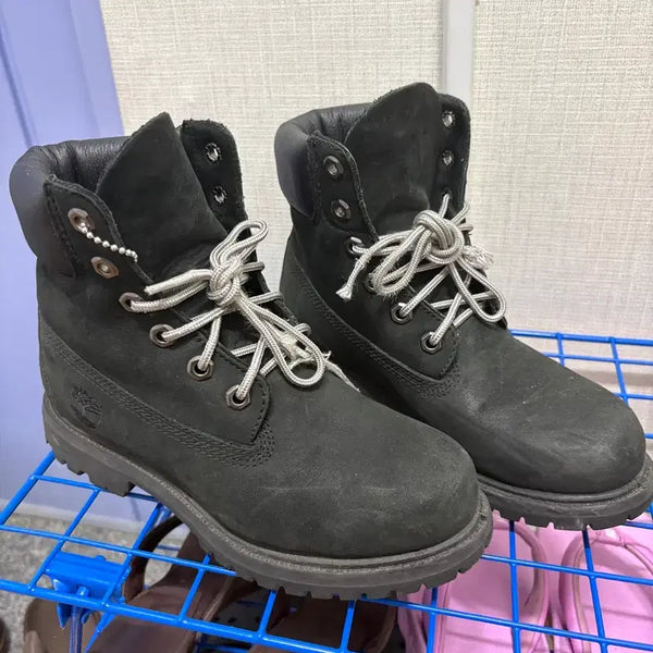 [BUNJANG] Kids Timber Black Boots / 키즈 팀버 블랙