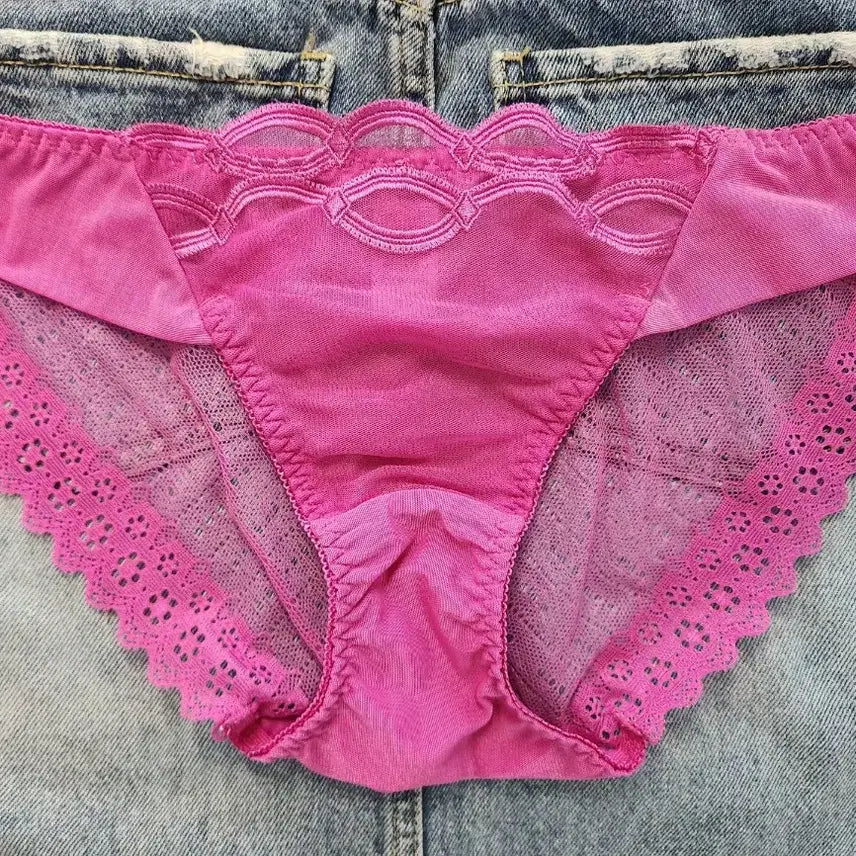 [BUNJANG] Hot Pink Lace Women's Panties / (중고) 핫핑크 레이스 여성 팬티