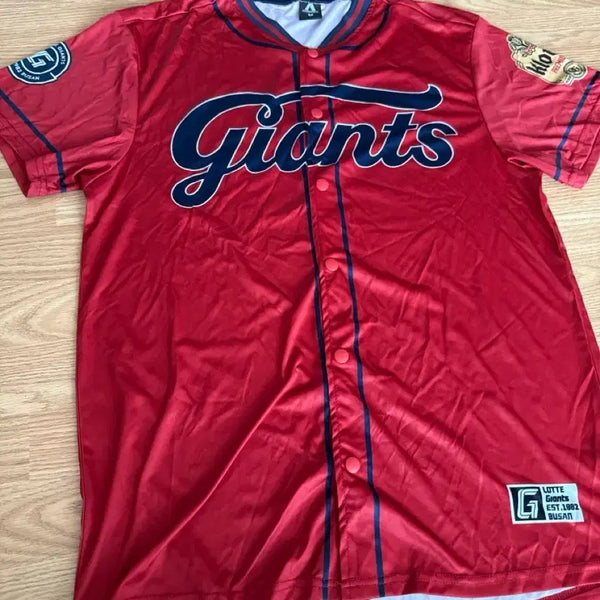 [BUNJANG] Lotte Giants Cloud Red Distribution Uniform M / 6/28 롯데자이언츠 클라우드 레드 배포 유니폼 M 오늘만 0.8