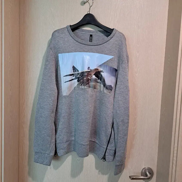 [BUNJANG] Neil Barrett Grey Eagle Print Sweatshirt / 닐 바렛. 회색 독수리 프린팅 맨투맨사이즈L