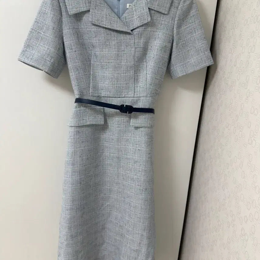 [BUNJANG] It MICHAA Belted Tweed Dress / 잇미샤 벨트 트위드 원피스