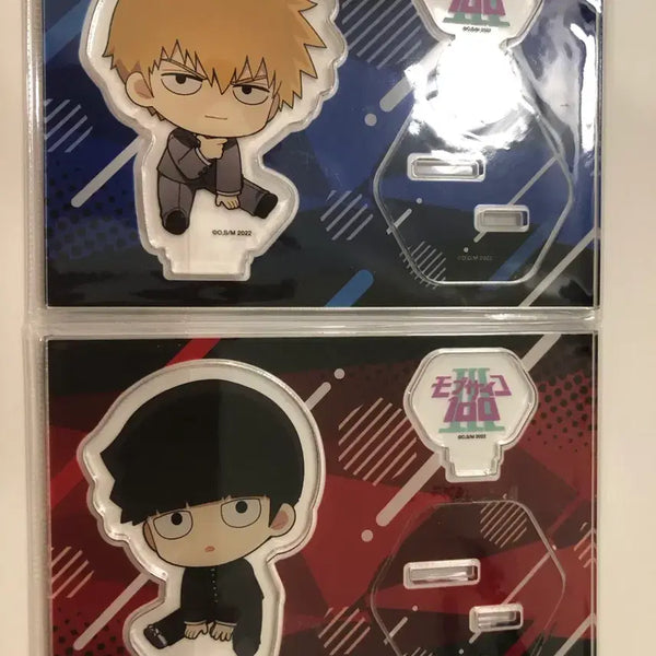 [BUNJANG] Mob Psycho 100 Reigen & Mob Petanko Acrylic Stand Bundle Set / 모브사이코 페탄코 아크릴 레이겐+모브 일괄