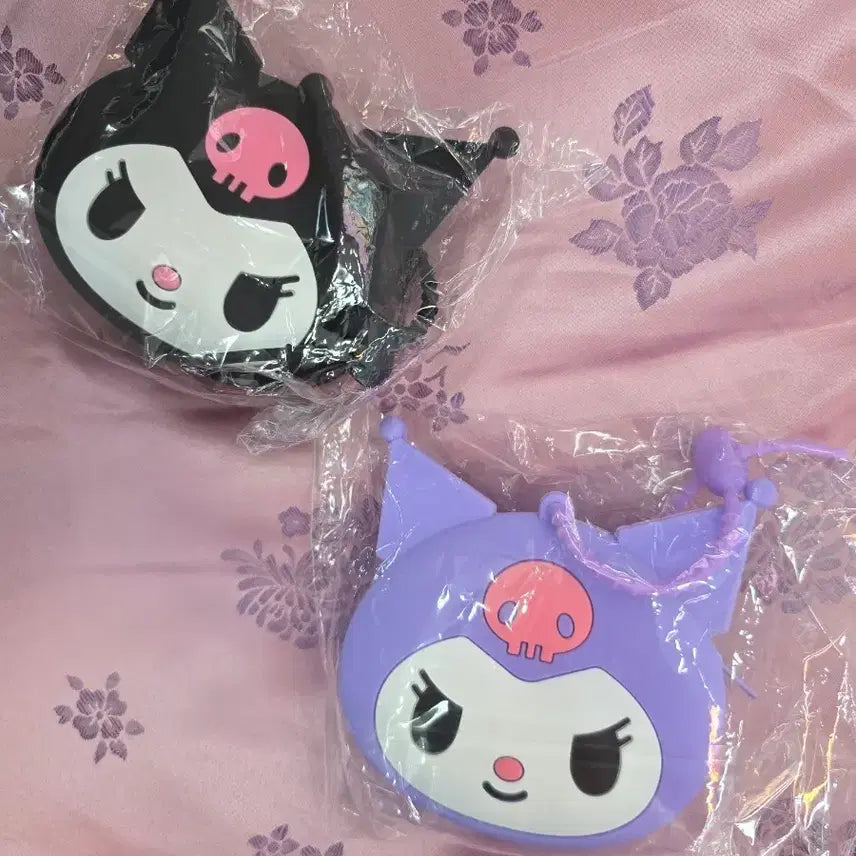 [BUNJANG] Kuromi Silicone Pouch Set (2 Pieces) / 쿠로미 실리콘 파우치 간식 보조가방 2개