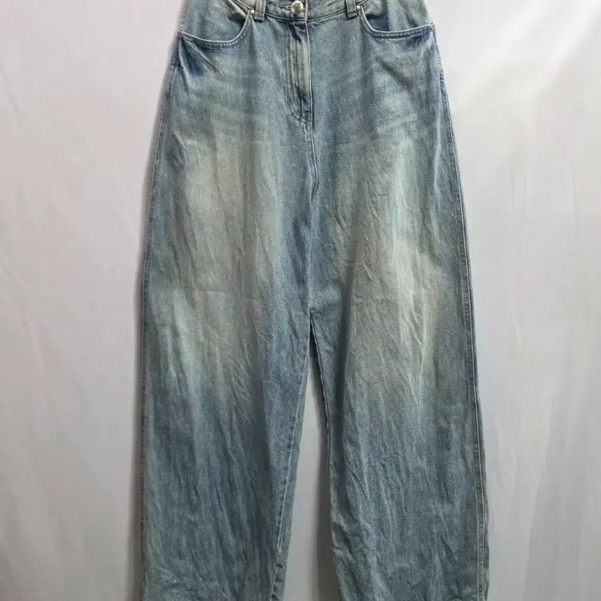 [BUNJANG] Time (Han-Style) Wide Denim Pants Light Blue / 한섬 타임 와이드 데님 팬츠 라이트블루