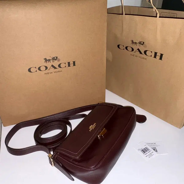 [BUNJANG] Coach Edie Small Flap Shoulder Bag / 코치 에타 스몰 플랩 숄더백 바게트백