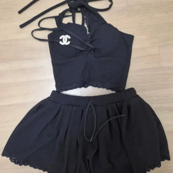 [BUNJANG] Imported Clothing Halter Neck Skirt Set - Size S / 수입의류 홀터넥치마세트s