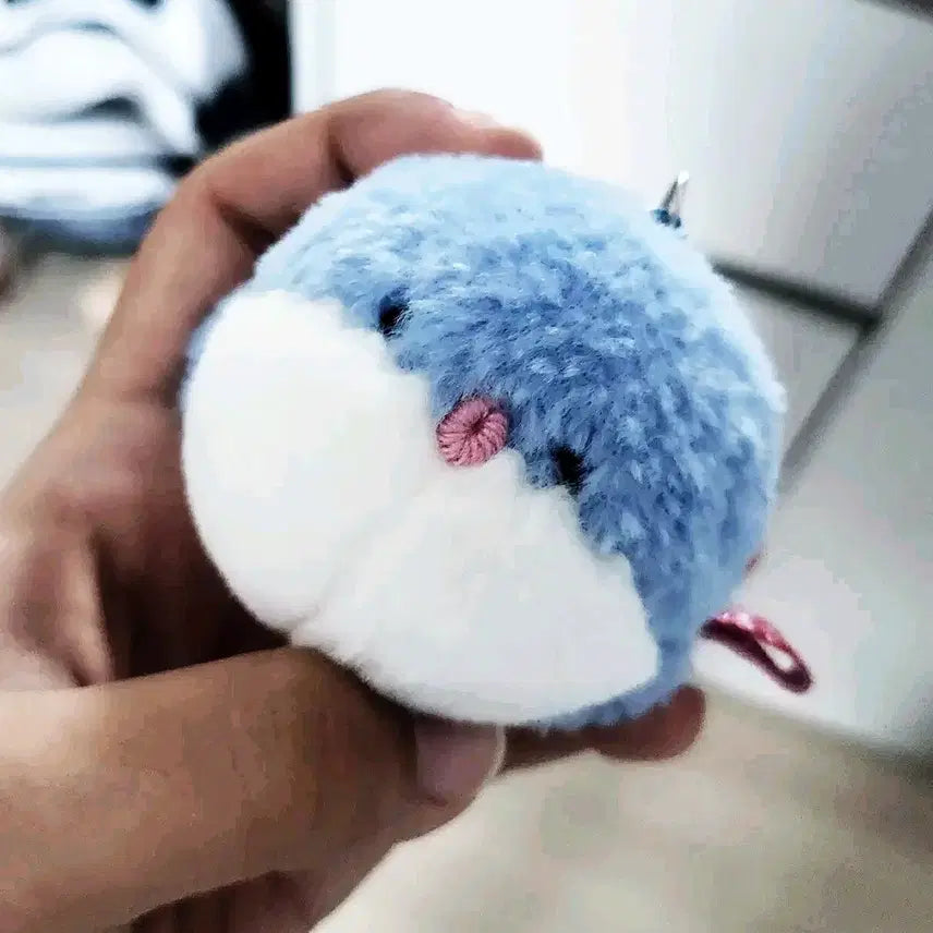 [BUNJANG] Fluffy Aqua Pufferfish Plush Keychain / 플러피 아쿠아 복어 인형 키링