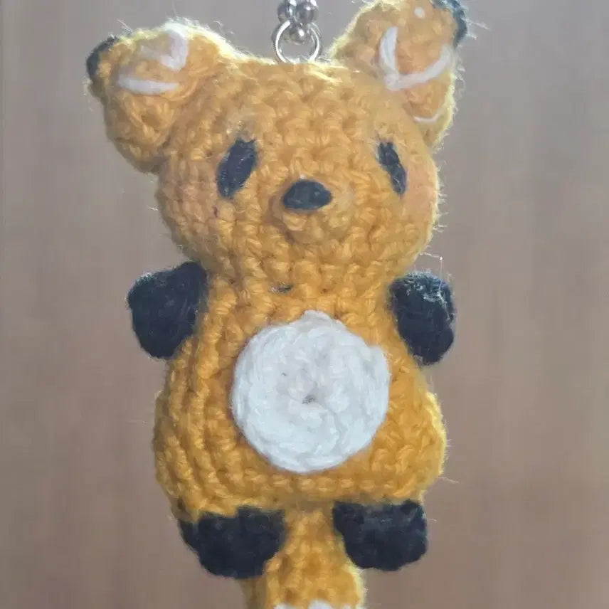 [BUNJANG] Hand-Knitted Fox Charm Keychain / 손뜨개 여우 키링