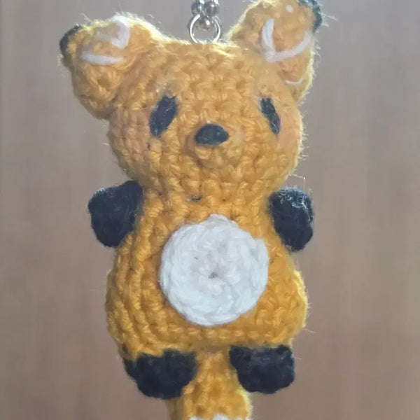 [BUNJANG] Hand-Knitted Fox Charm Keychain / 손뜨개 여우 키링