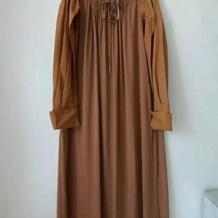 [BUNJANG] Max Mara Silk Shirt Long Dress / 막스마라 실크셔츠 롱원피스