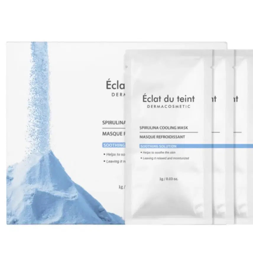 [BUNJANG] Eclat du Temps Spirulina Cooling Mask (30 Count) / 에끌라뒤땅 스피루리나 쿨링 마스크 1박스 (30개입)