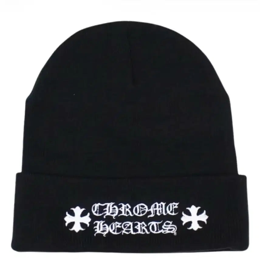 [BUNJANG] Chrome Hearts Logo Beanie Black / 크롬하츠 로고 비니 블랙