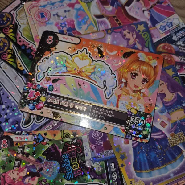 [BUNJANG] Odette Swan Tiara & 15 Photocards Bundle Set / 16장 일괄/ 오데트스완 악세 아이카츠 아이엠스타 카드 프레 아카리 하늘