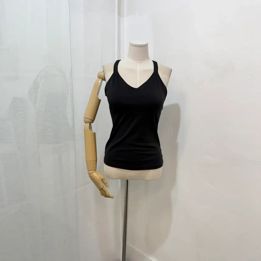 [BUNJANG] Andar Black Built-in Bra Tank Top / 안다르 브라캡 블랙나시 운동복 5120
