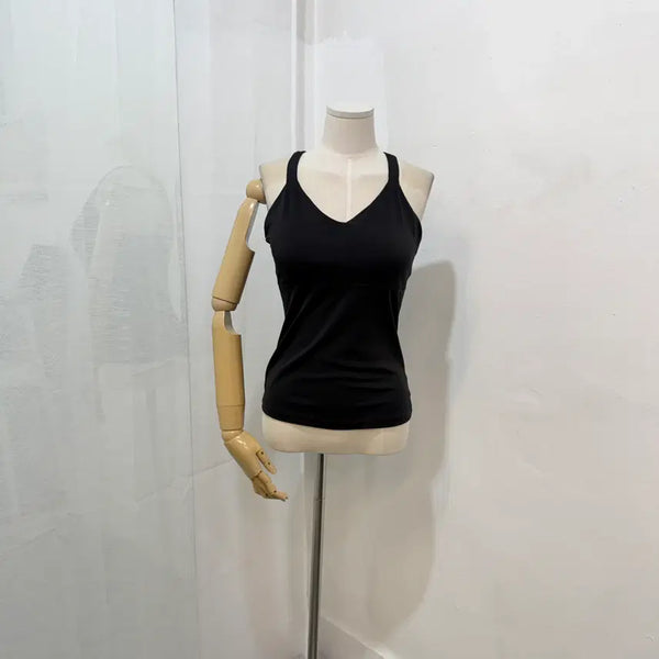 [BUNJANG] Andar Black Built-in Bra Tank Top / 안다르 브라캡 블랙나시 운동복 5120