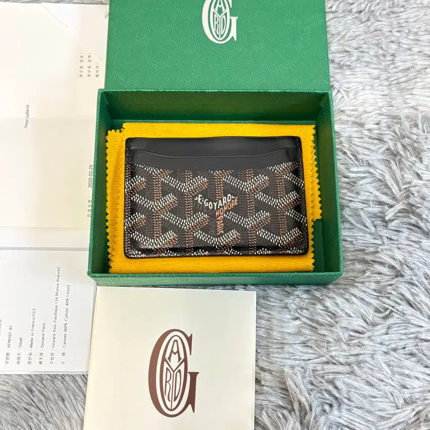 [BUNJANG] Goyard Saint Pierre Card Holder Black / [정품,풀구성] 고야드 생쉴피스 카드지갑 블랙