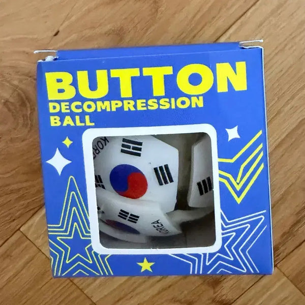 [BUNJANG] Taegukgi Flag Design Button Decompression Ball Keychain / 버튼 디컴프레션 볼 태극기 키링