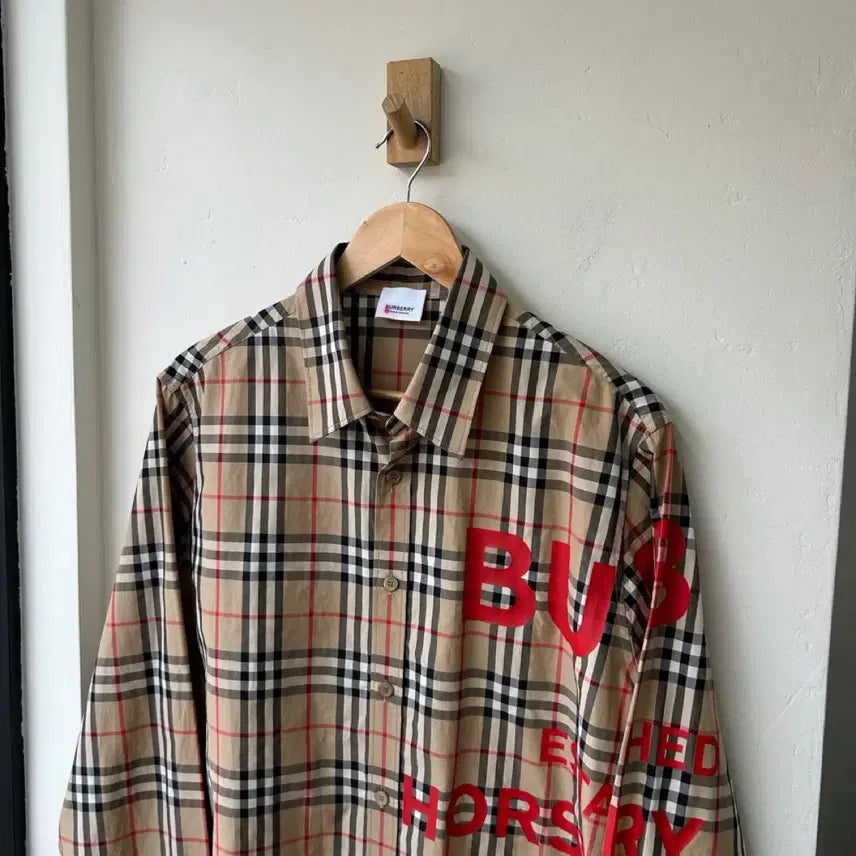 [BUNJANG] Burberry Beige Nova Check Shirt XL / 17816 - 버버리 베이지 노바 체크 셔츠