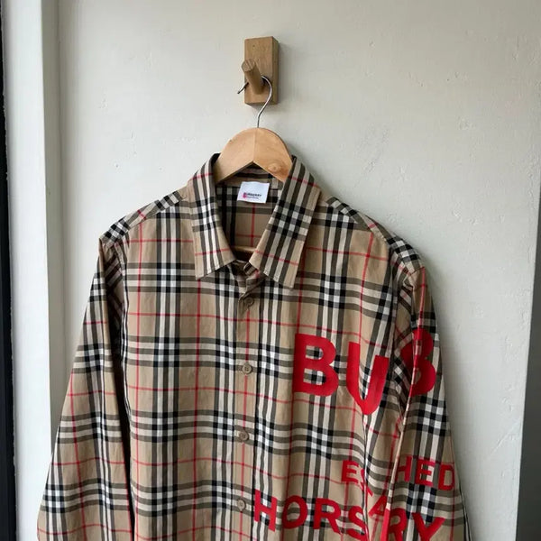 [BUNJANG] Burberry Beige Nova Check Shirt XL / 17816 - 버버리 베이지 노바 체크 셔츠