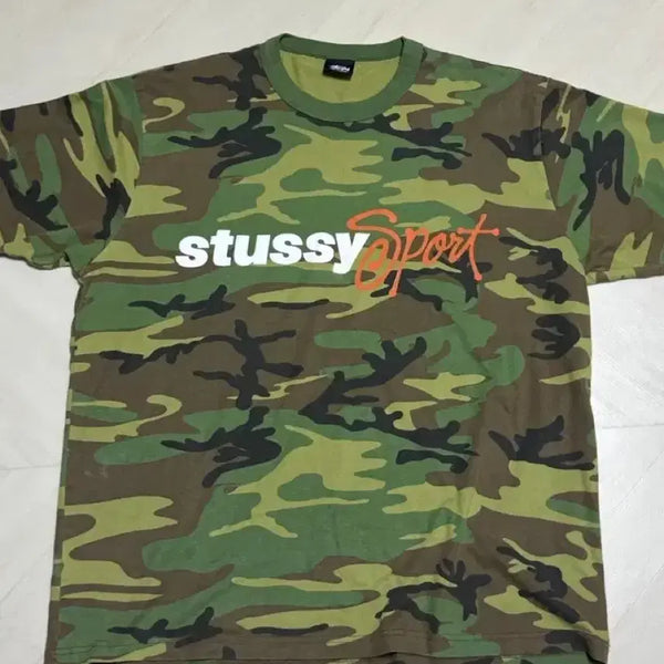 [BUNJANG] Stussy Camo T-Shirt (L) / 스투시 카모 티셔츠 (L)