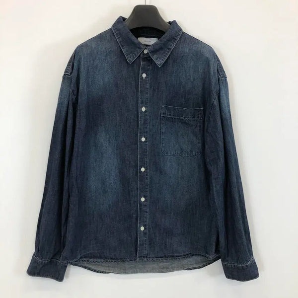 [BUNJANG] Minav Washed Denim Overshirt L / minav 미나브 워싱 데님셔츠 L