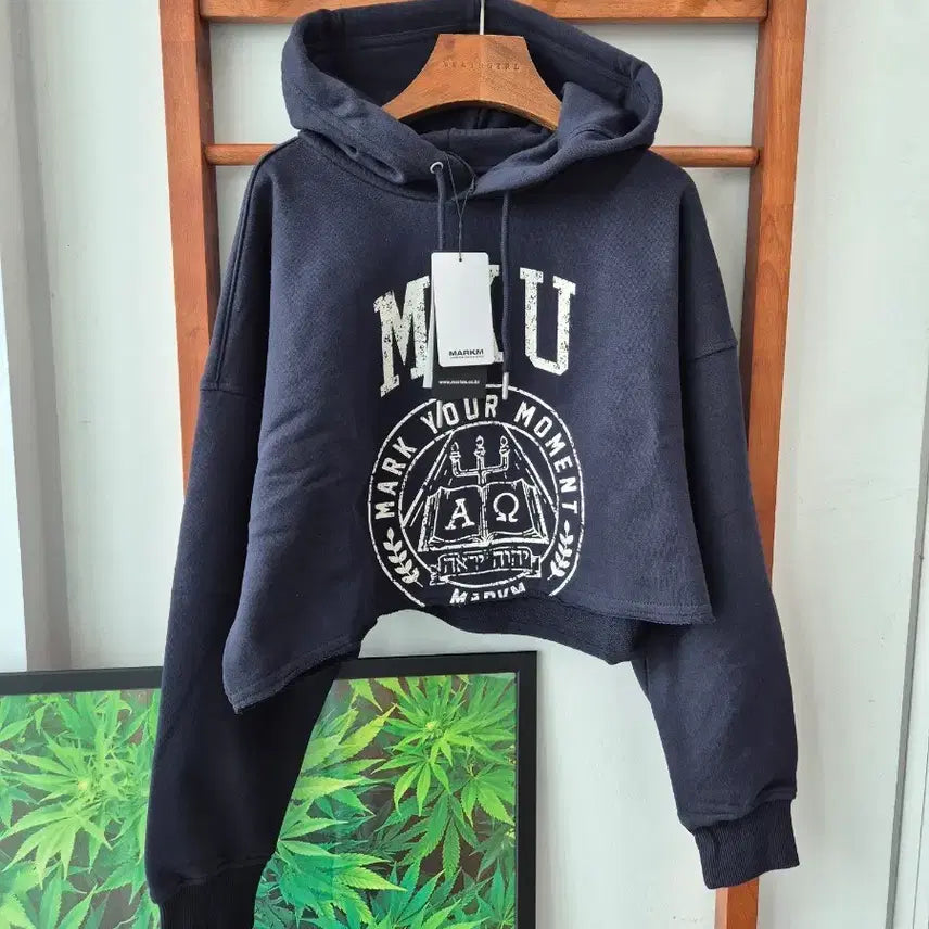 [BUNJANG] MARKM Cropped Hoodie Navy / (새상품)MARKM 크롭 후드티 네이비