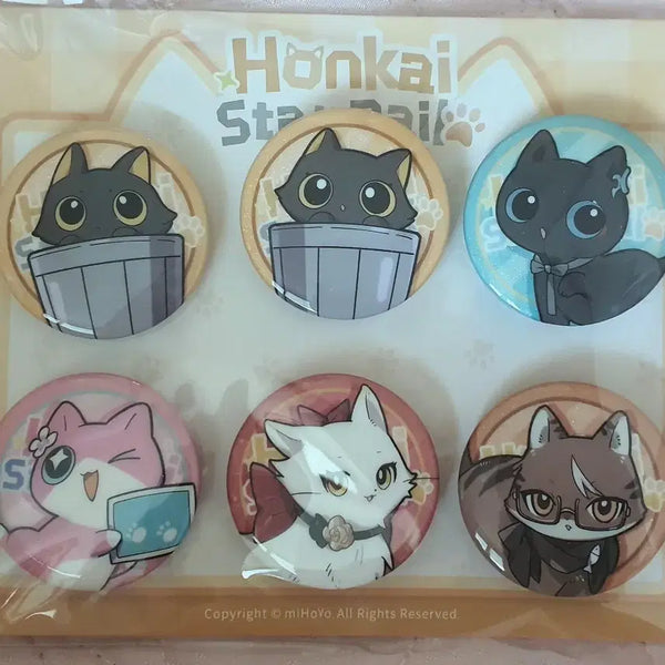 [BUNJANG] Honkai: Star Rail "The Great Migration" Special Edition Cat Can Badge Set: Trailblazer, Dan Heng, March 7th, Himeko, Welt / 붕스 특전 고양이 캔뱃지 개척자 단항 삼칠 히메코 웰트