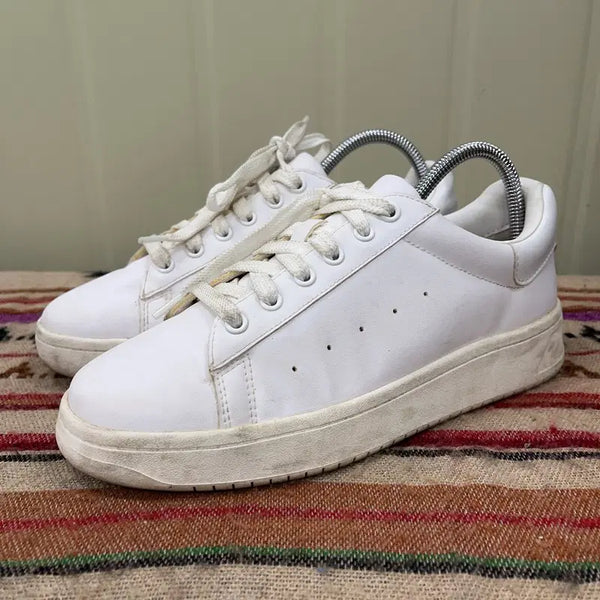 [BUNJANG] H&M White Sneakers 235 / 에이치앤엠 H&M 화이트 스니커즈 235 X03380