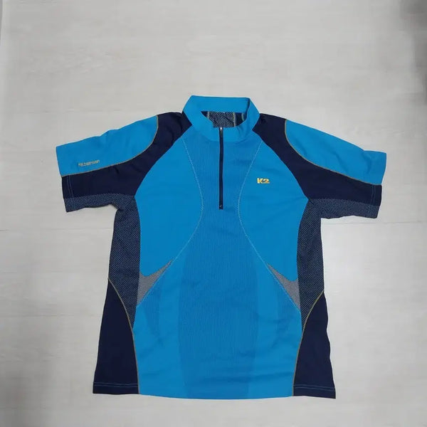 [BUNJANG] K2 Men's Half-Zip Short-Sleeve T-Shirt Size 105 / K2 남성105 반팔