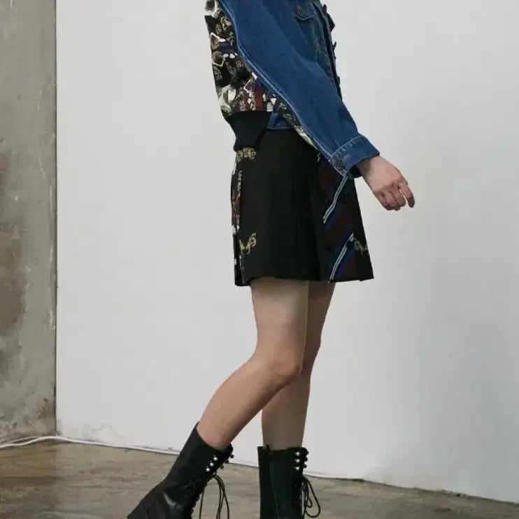 [BUNJANG] Egoist Color-Blocked Denim Jacket Size 66 / 66 에고이스트 뒷판 배색 데님 자켓